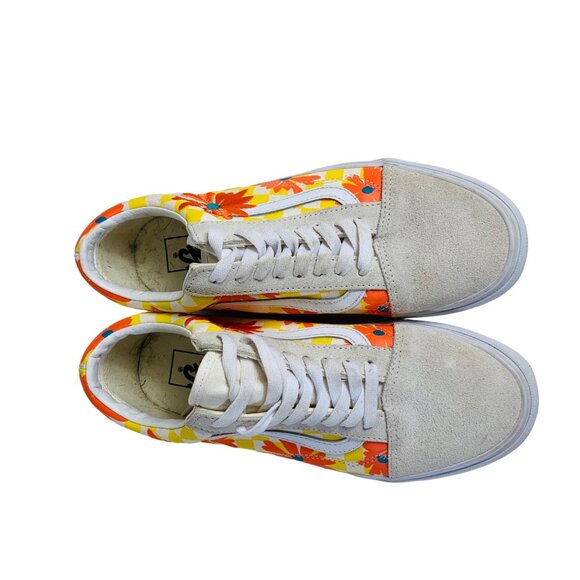 Vans Old Skool Checkerboard Sunflower Sneakers Womens 10 Suede Canvas Mens 8.5 - Picture 14 of 14